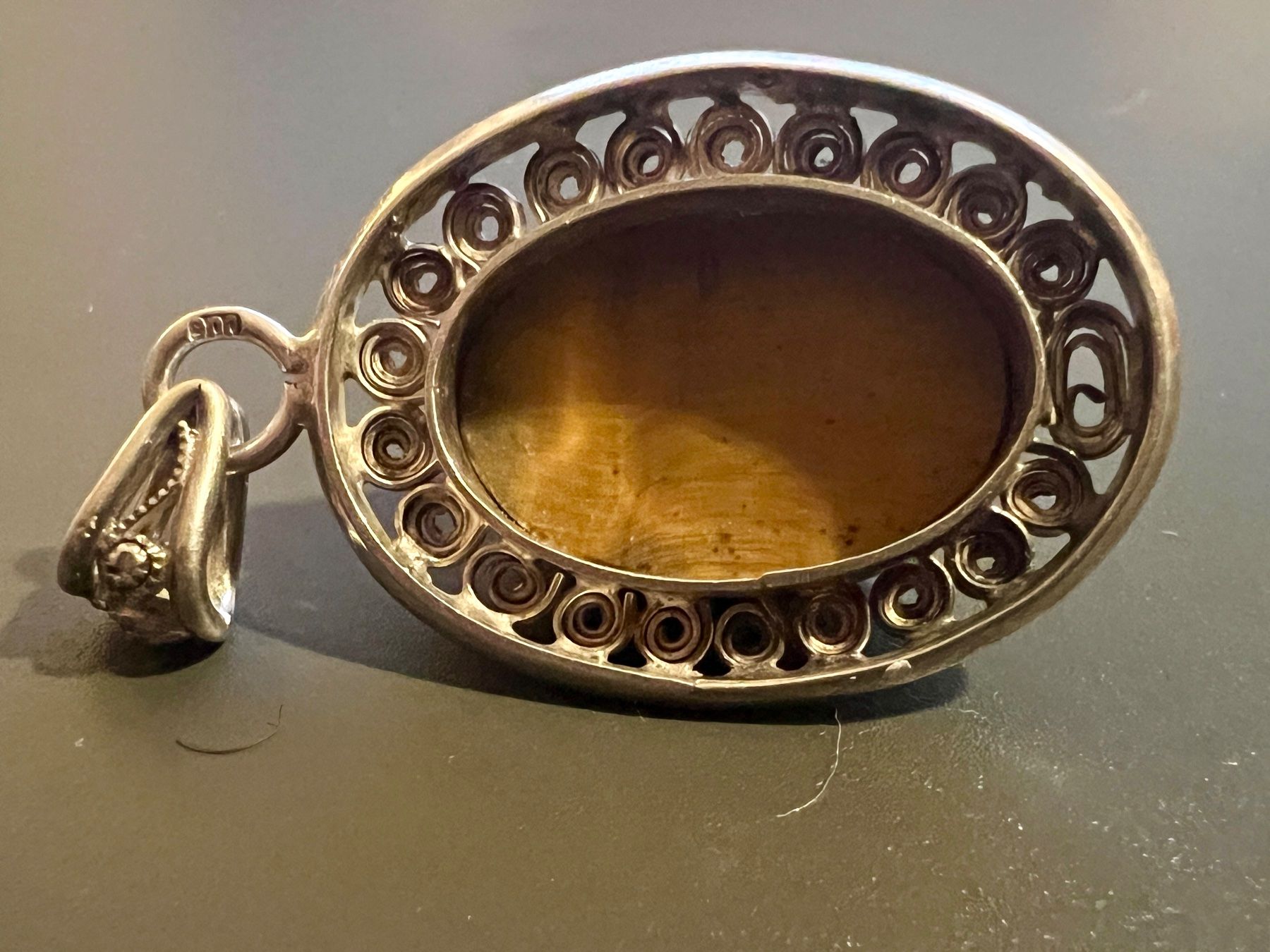 Anhänger: Silber-Anhänger mit Tigerauge – Gebraucht aus Chur von Penting1935 5
