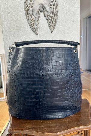 Bottega Veneta Tasche Krokodilleder Navy – Originality Certi