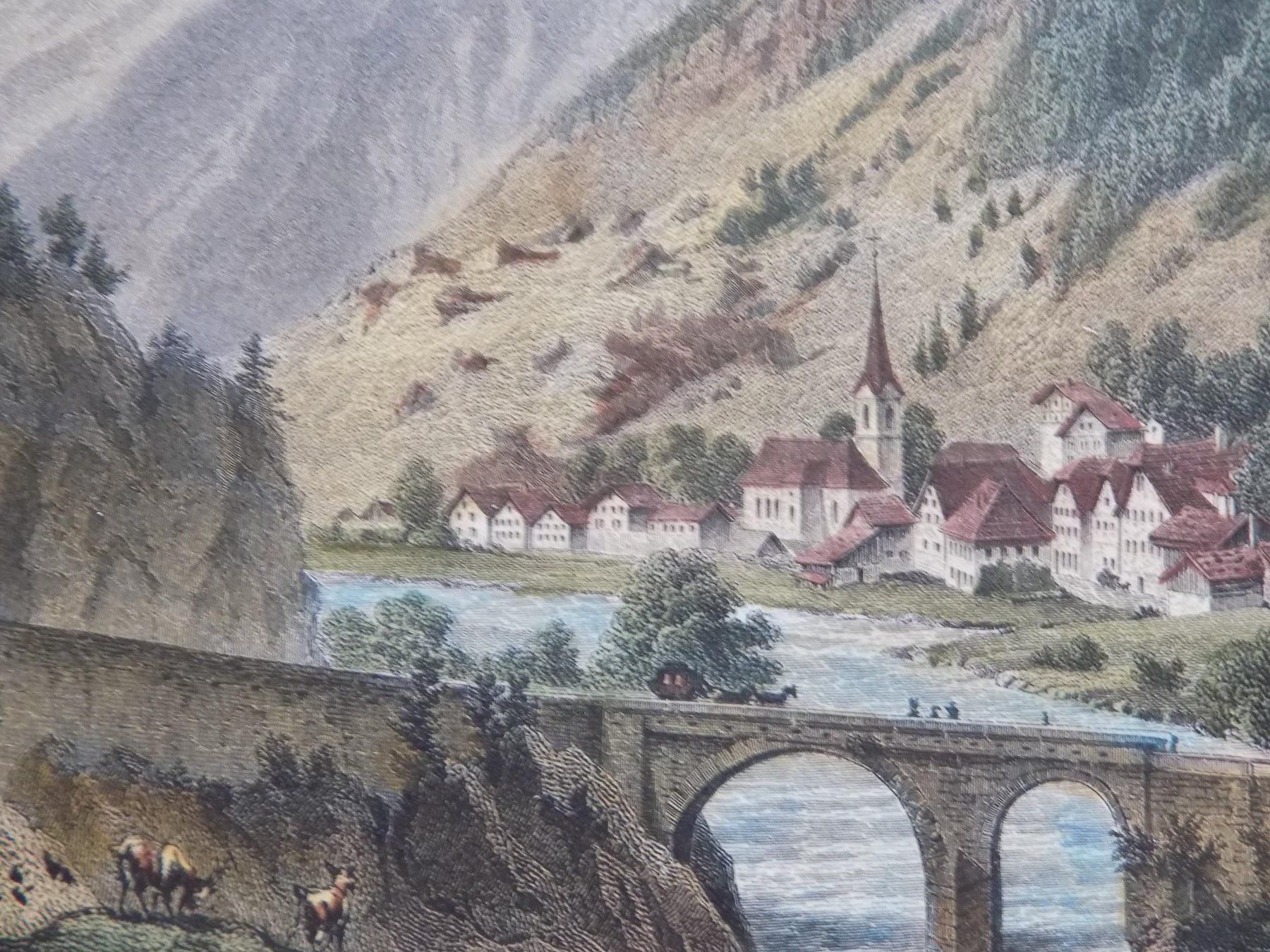 Gravures: Amsteg koloriert Rohbock – D'occasion à Risch par Antikfee 8