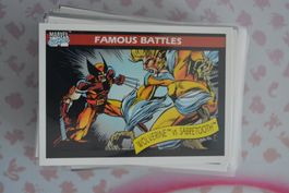 Marvel Universe 1990 Trading Cards - Wolverine vs Sabretooth