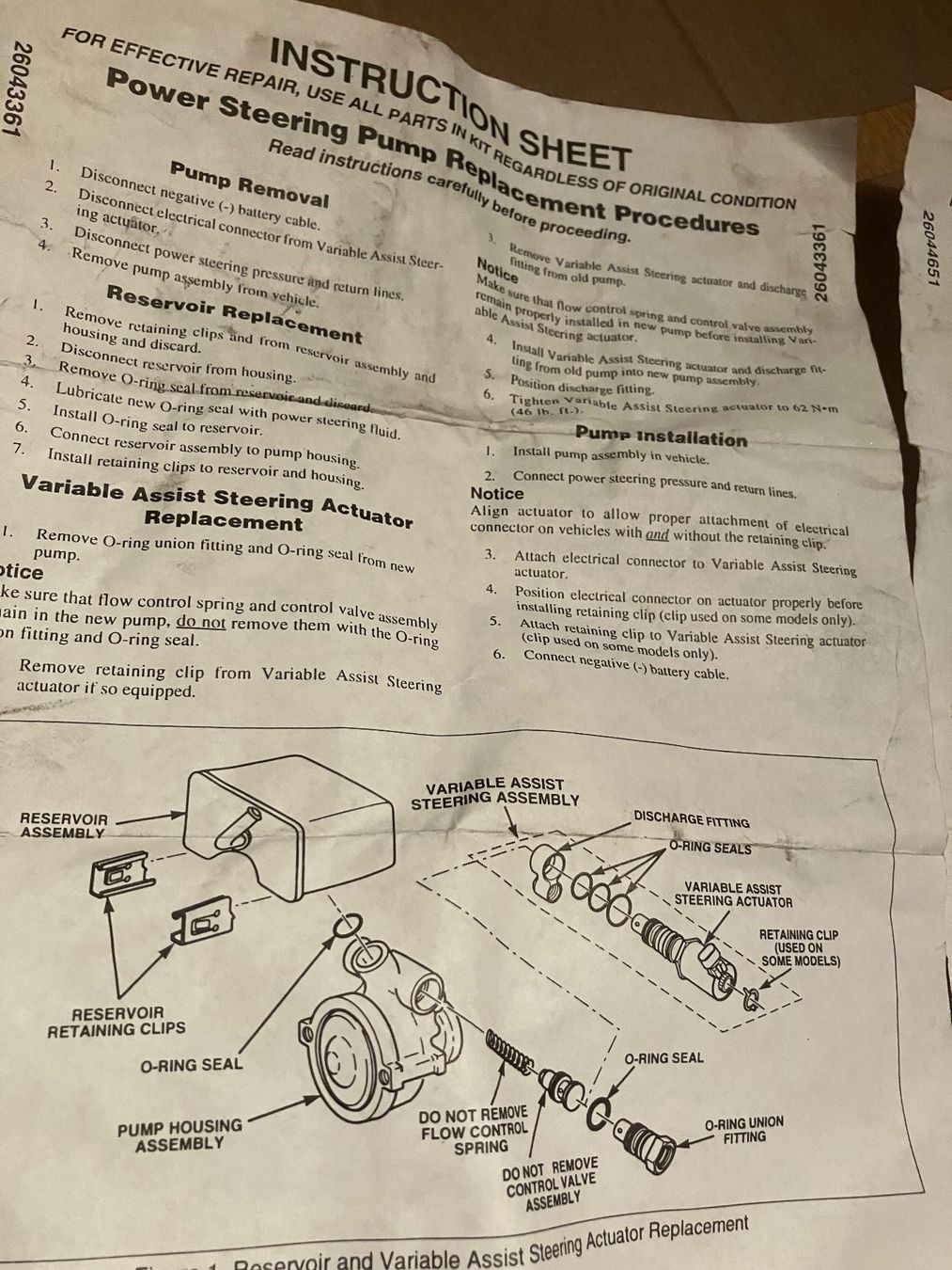 Cadillac Tutti pezzi di ricambio auto: Originale GM Servopumpe Cadillac Eldorado Deville 93-02 Neu – Nuovo e nell'imballaggio originale da Dintikon venduto da roed 8