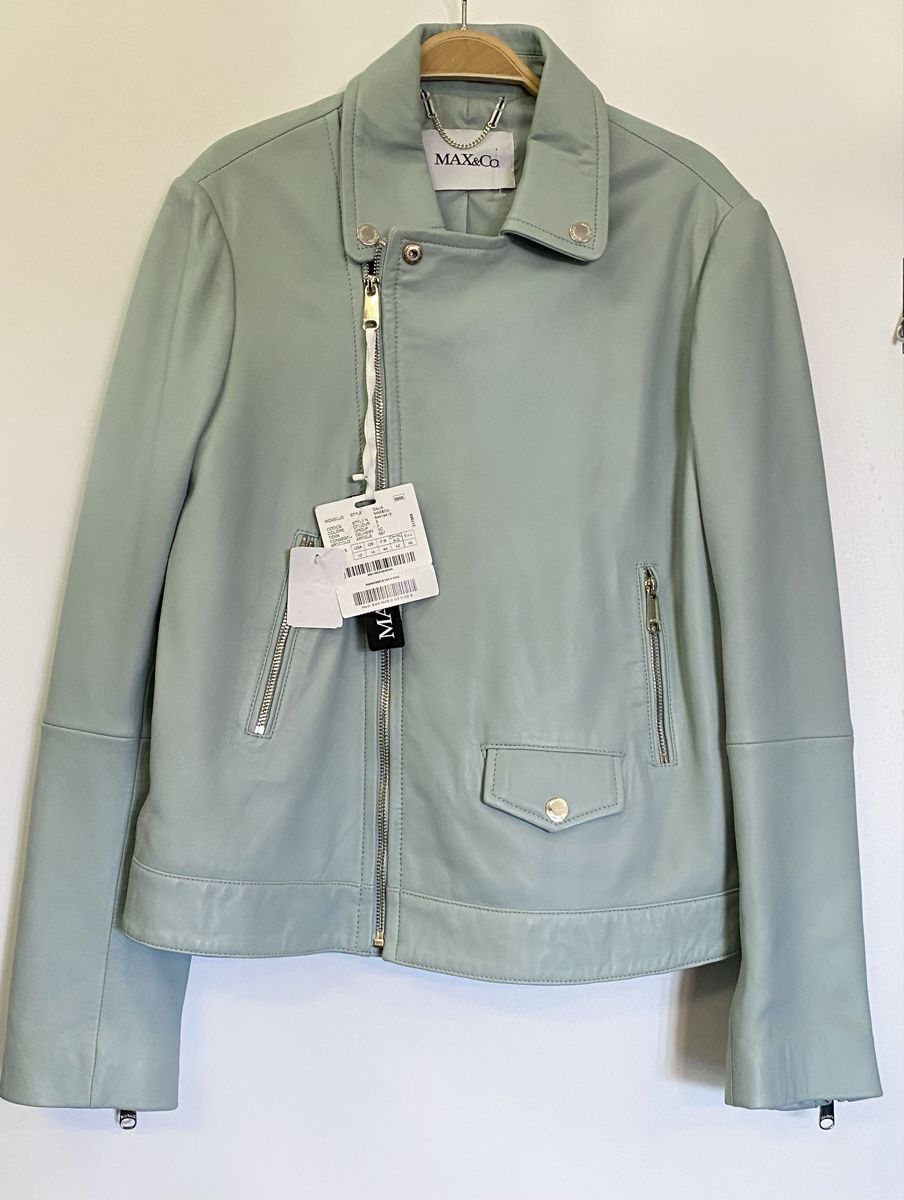 Max Mara Jacken: Max Mara Lederjacke mint blau 40 Neu – Neu und originalverpackt aus Büron von Coerner 7