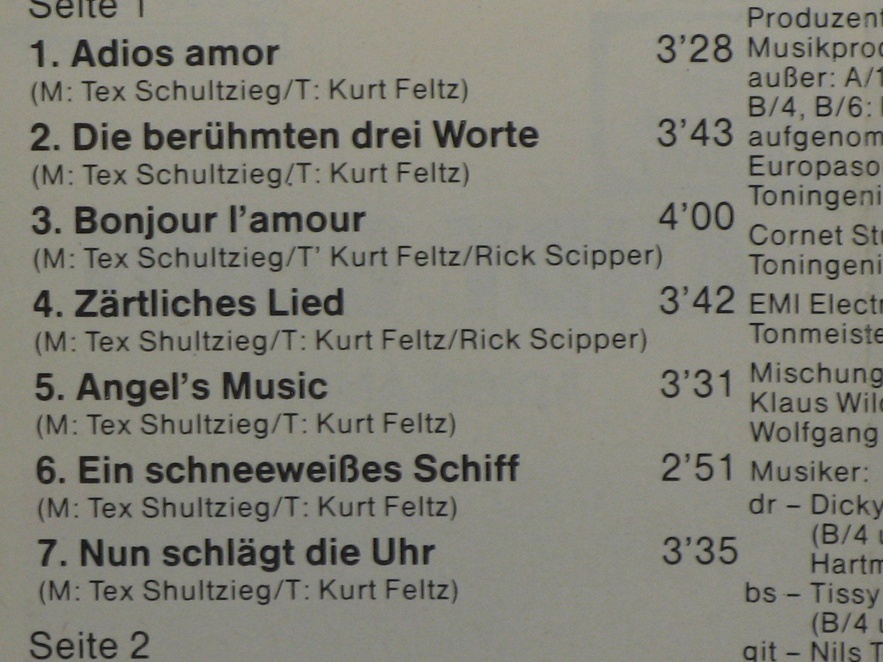 Kompaktkassetten: ANDI  BORG     Adios  Amor – Gebraucht aus Langnau i. E. von mar_hw58 1