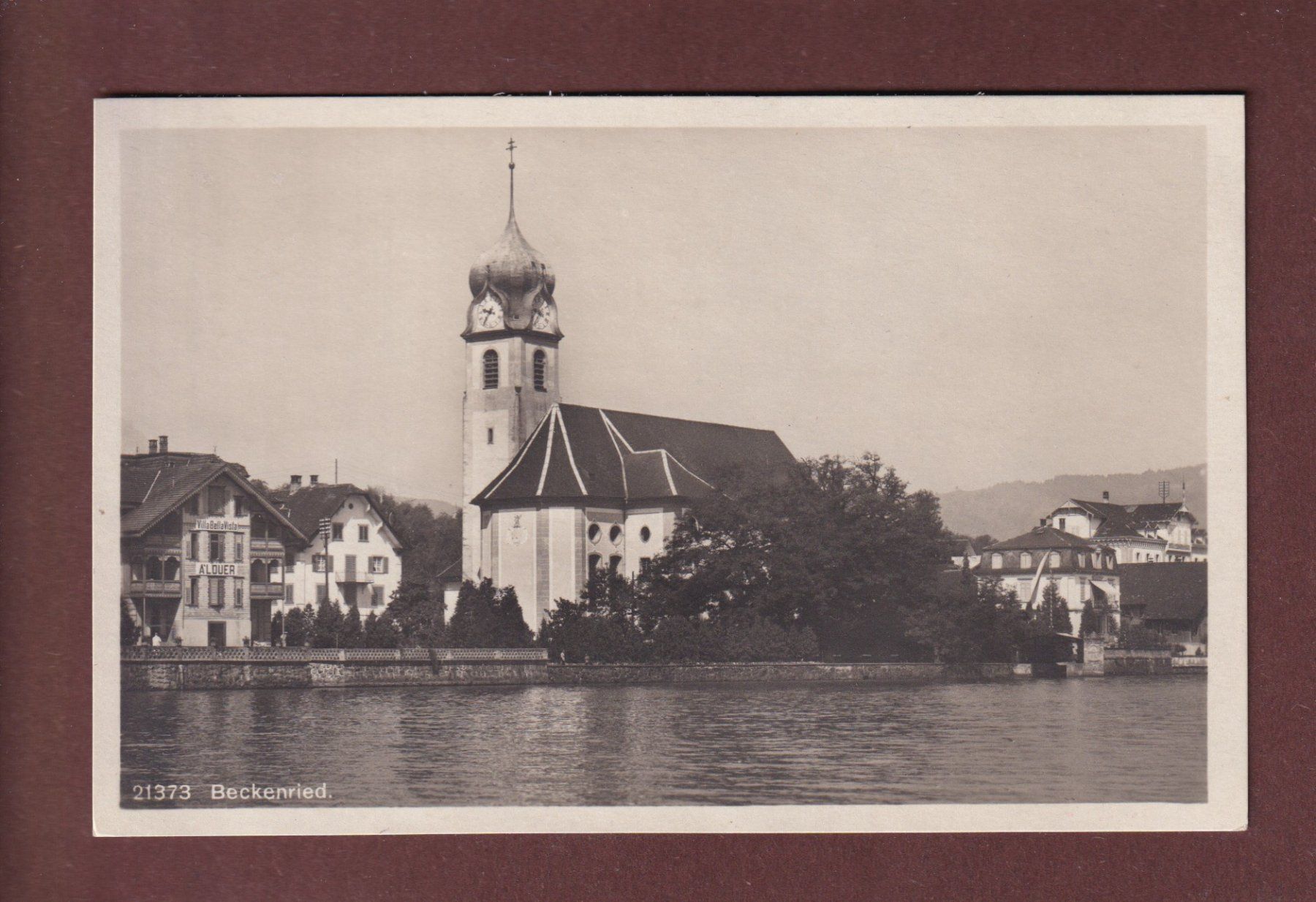 Cartes postales: BECKENRIED - Kirche - 1922 – D'occasion à Pully par nicecards-shop