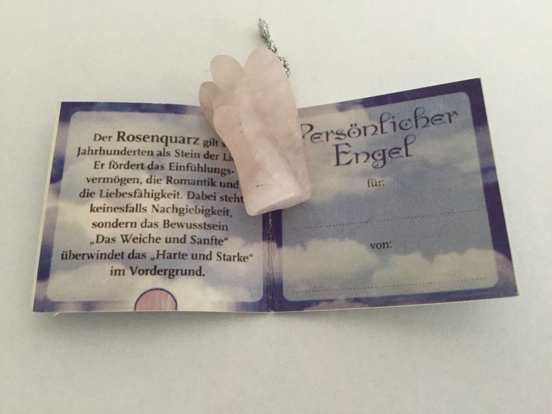 Minerali & Pietre curative: Persönlicher Engel Rosenquarz – Nuovo e nell'imballaggio originale da Doppleschwand venduto da lapis106