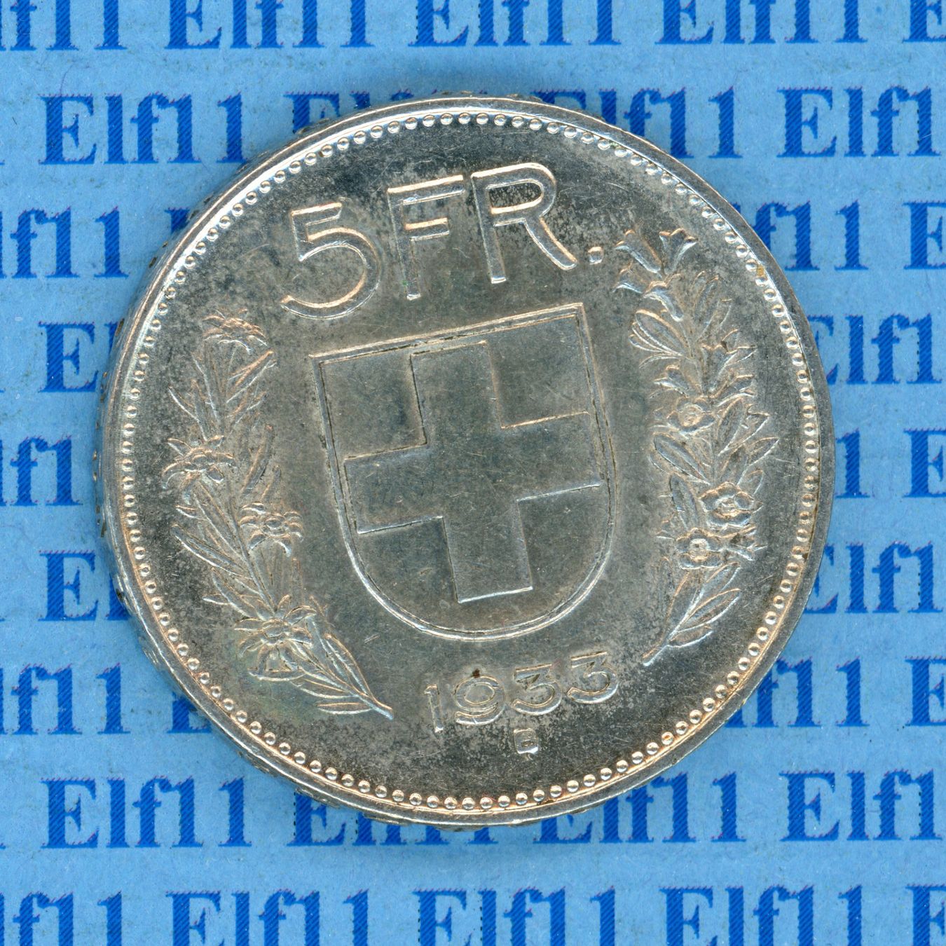 Tutti le monete: CHF___5.00 1933 -unz 5 Franken – Usato da Widnau venduto da Elf11