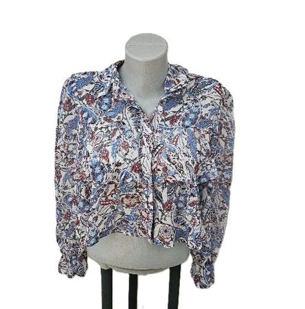 Kurz Bluse Hippie Coachella Paisley Gr. S