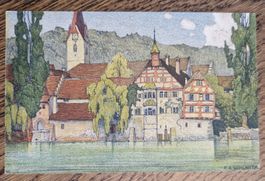 Postkarte, Kloster St. Georgen, Stein am Rhein