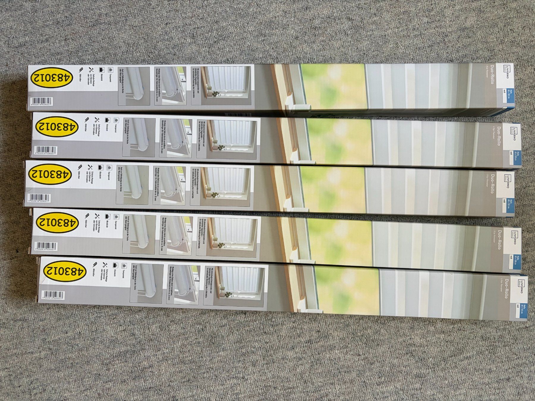 Tende: 5 x stores Duo Rollo 60x150cm – Nuovo e nell'imballaggio originale da Essert FR venduto da Boulous 2