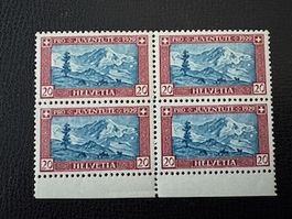 Pro Juventute 1929, 51.3.01, Viererblock, postfrisch