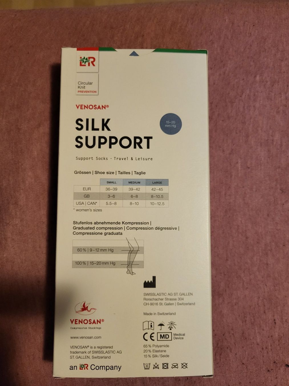Chaussettes: Venosan silk support  StützsockenM – D'occasion à Mollis par reiver 1