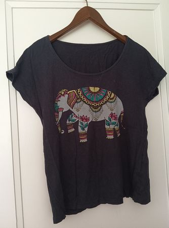 T-Shirt mit Elefanten Print, Grösse S, Thailand Feeling