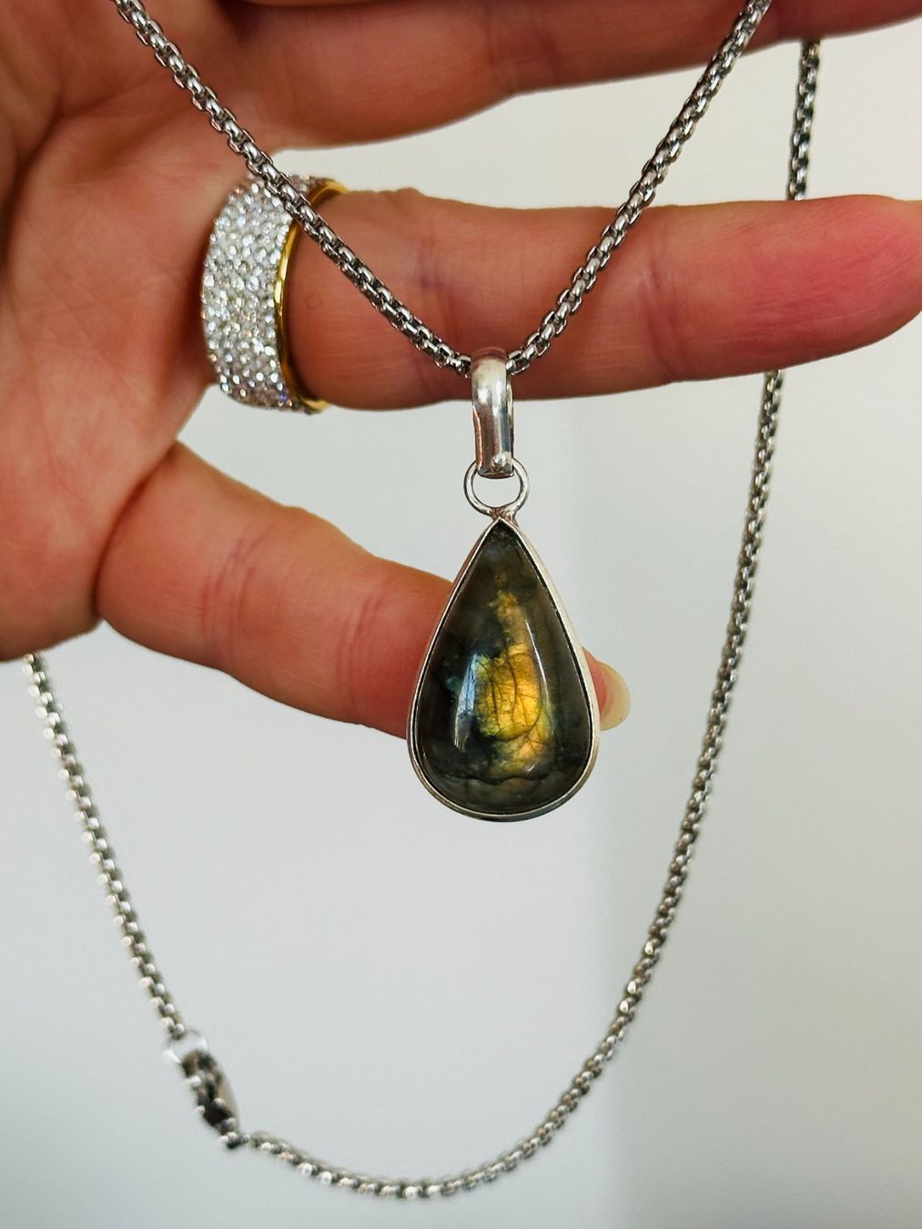 Catenine: Labradorite necklace – Nuovo e nell'imballaggio originale da Genève venduto da AGBERG 3