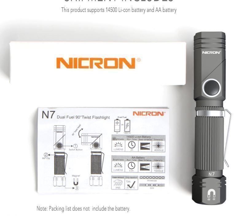 Lampen: Nicron N7, Knicklampe 600 Lumen – Neu und originalverpackt aus Arbon von Helmuth 7
