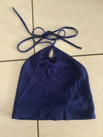 Top dos nu bleu Zara 