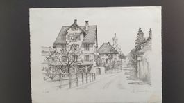 Rorschach. Kirchstrasse. Lithografie.