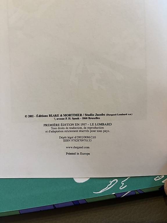 Fumetti: BD Blake et Mortimer, tome 7 – Usato da Riaz venduto da economie_circulaire 2