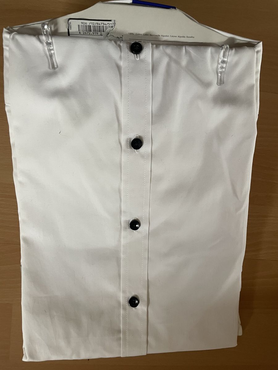 Camicie: Chemise blanche et noir taille 39-40 – Nuovo e nell'imballaggio originale da Courcelon venduto da odi_9mjv 2