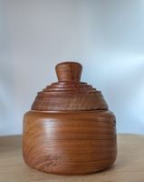 Gedrechselte Holz Dose mit Deckel geölt 10cm