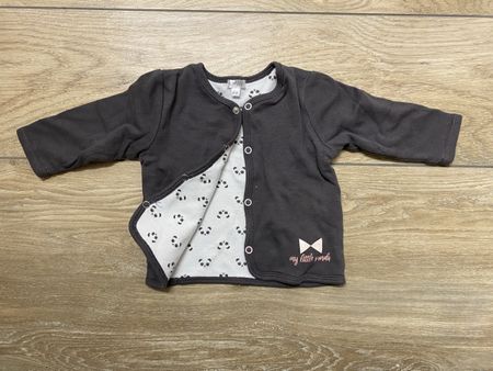 Veste bébé brune panda taille 68 bon état