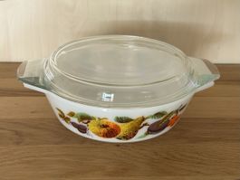 Vintage JAJ Pyrex Kent Orchard 505 mit Glasdeckel