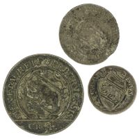 Bern Vierer 1781, Batzen 1798, Rappen 1836 (3 Münzen)