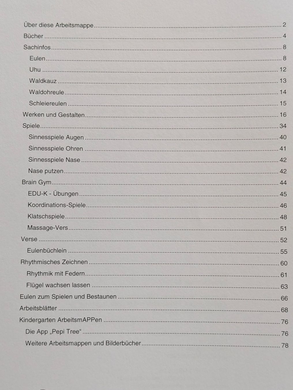 Livres: Kindergartenarbeitsmappe: Von Eulen die heulen – Neuf (Voir description) à Weite par Nur63 2