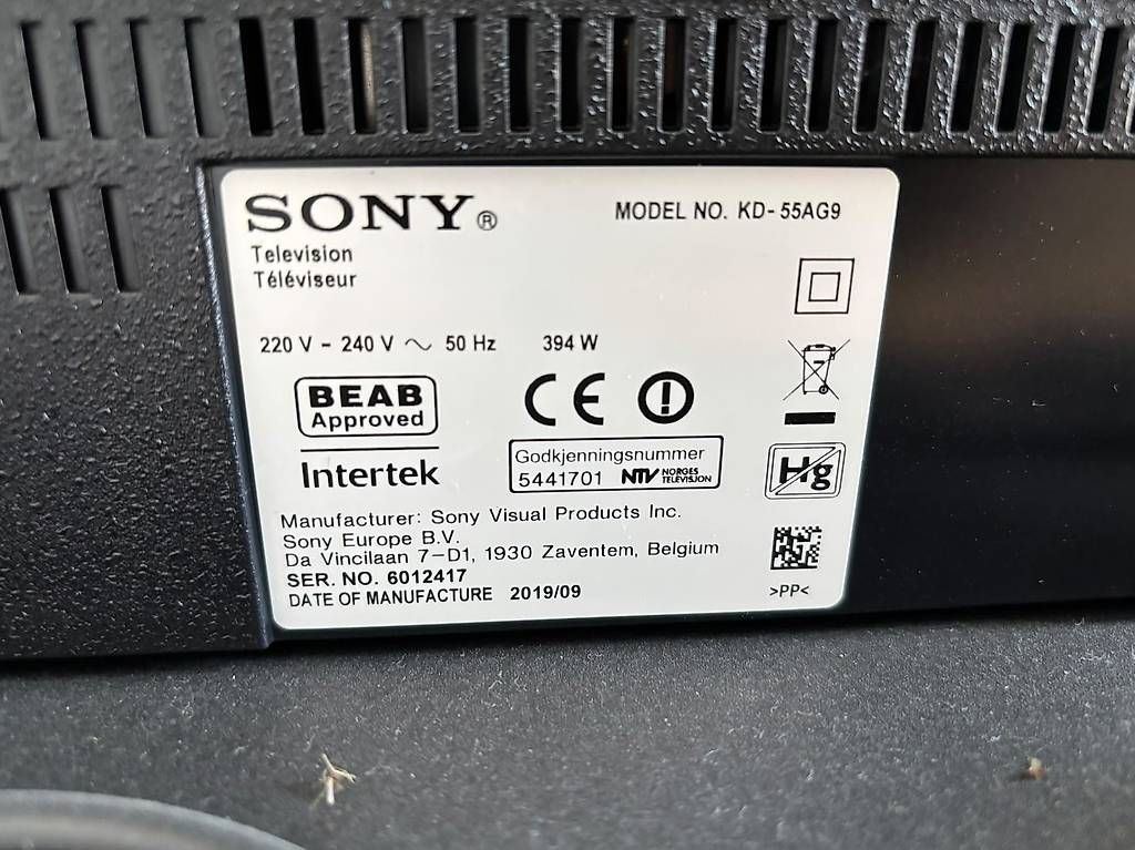 Televisori: TV Sony KD-55AG9 – Usato da Zufikon venduto da Fullspeed8 2