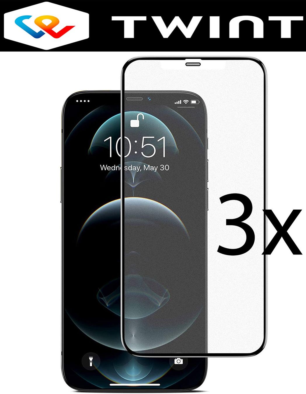 Cover & Protezioni schermo: 3x iPhone 11 / XR Panzerglas Schutzglas FULL DISPLAY GLAS – Nuovo e nell'imballaggio originale da Volketswil venduto da coverandmore