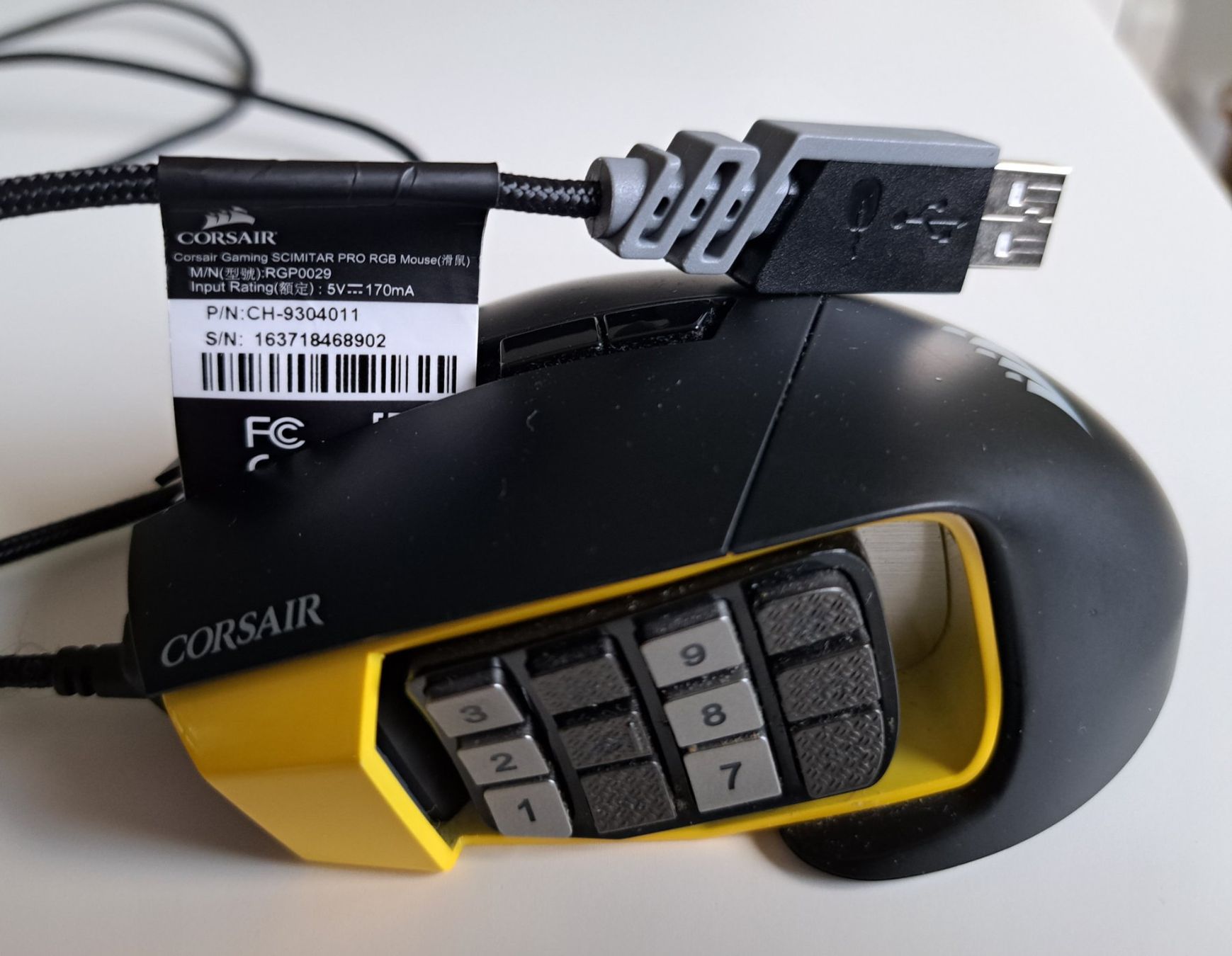 Corsair Maus: CORSAIR SCIMITAR PRO RGN Gaming Mouse – Gebraucht aus Hölstein von  1