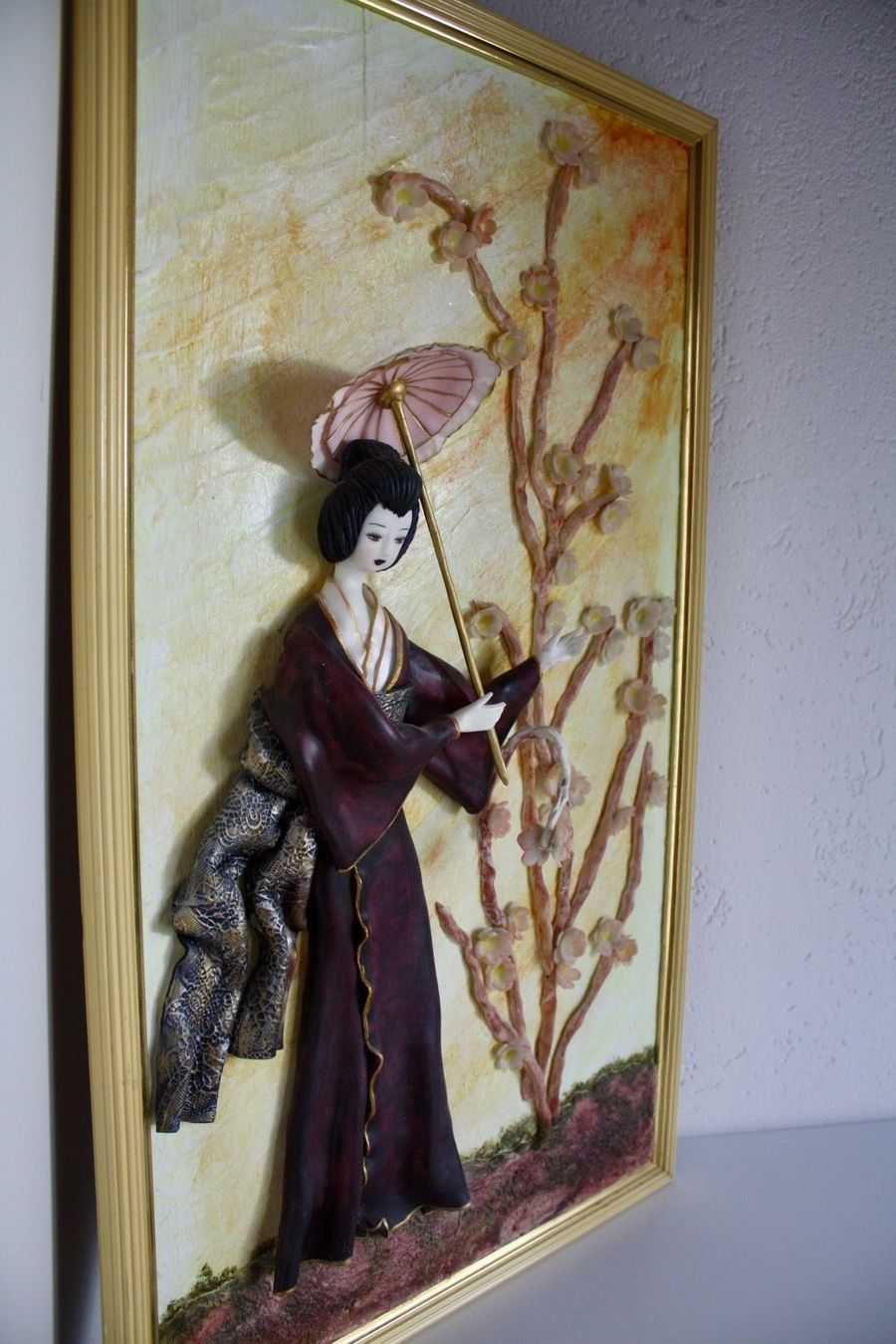 Foto & Immagini: Japanisches Reliefbild Geisha mit Schirm – Usato da Niederglatt ZH venduto da maggie25 3