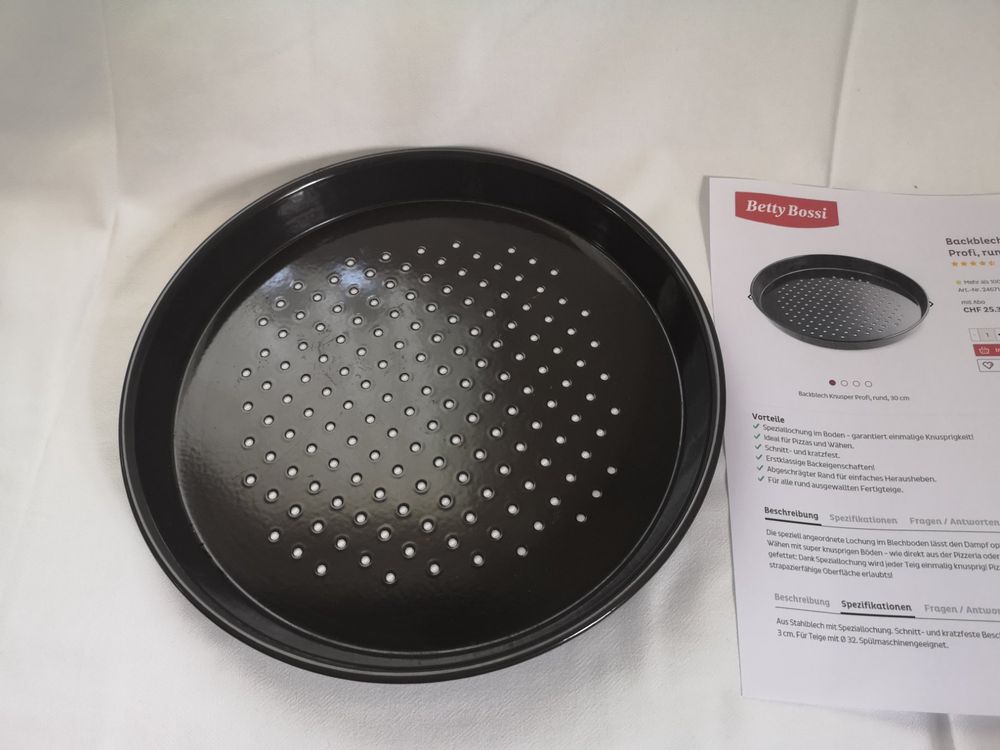 Betty Bossy Backblech Knusper Profi rund 30 cm (Gebraucht) in Pfungen ...