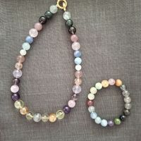 Handgefertigtes Schmuckset – Halskette und Armband in harmon
