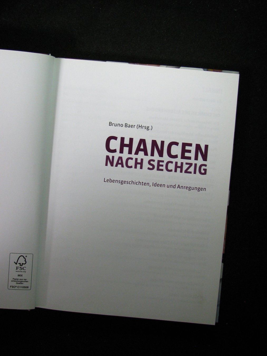 Libri: Hrsg. Bruno Bär Chancen nach sechzig – Usato da Reitnau venduto da Zaomir 2