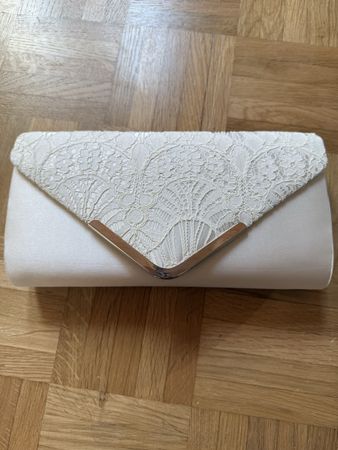 Elegante, weisse Clutch / Handtasche von Mascara