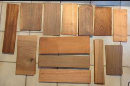 Lot de placage de bois variées, 6.5kg en très bon état