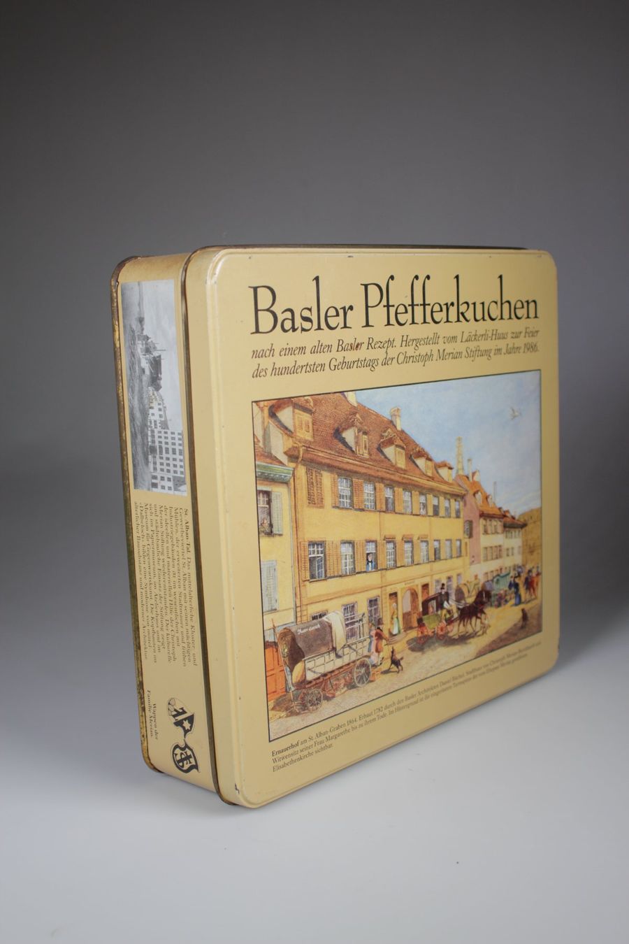 Barattoli: Basler Pfefferkuchen Blechdose Läckerli-Huus 1986 – Usato da Basel venduto da IRMAundFRED