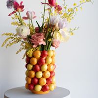 Design Vase Fruit Parade, Gelb/Rot, 33cm