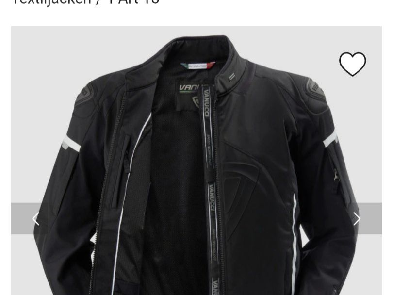 Vanucci Giacche: Vanucci Motorradjacke mit Protektor Gr. 48, Schwarz – Usato da Abtwil AG venduto da kidimagic1 6