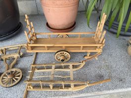 Holzmodell Wagon mit Zubehör Bastelset 
