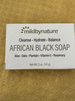 Milde Natur Afrikanische schwarze Seife mit Aloe, Oats, Rosm