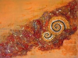 Acrylbild Ammoniten