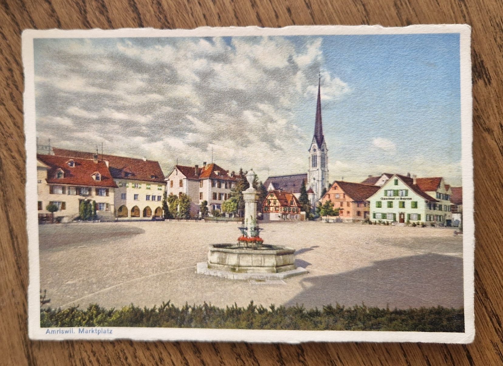 Cartes postales: Dorfplatz Amriswil – D'occasion à Ebikon par Donar50