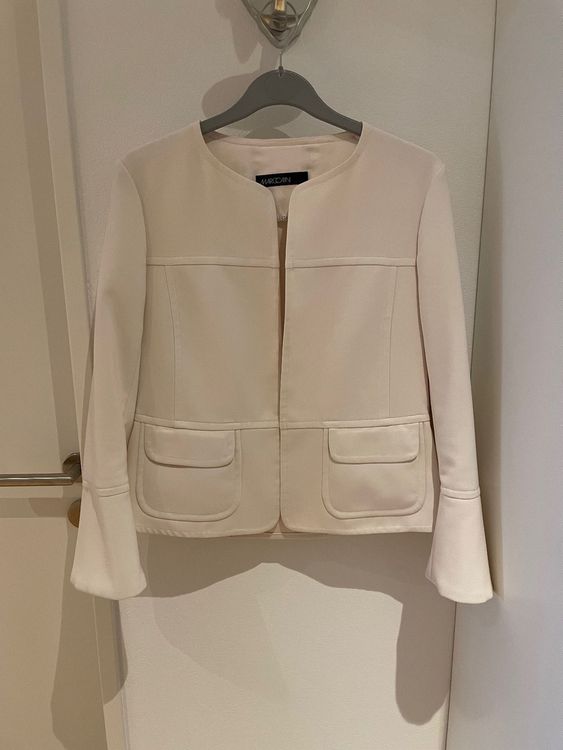 Blazer Femme Marc Cain Essentials - Veston Jersey Décontracté - 2 Boutons Poches Rabat