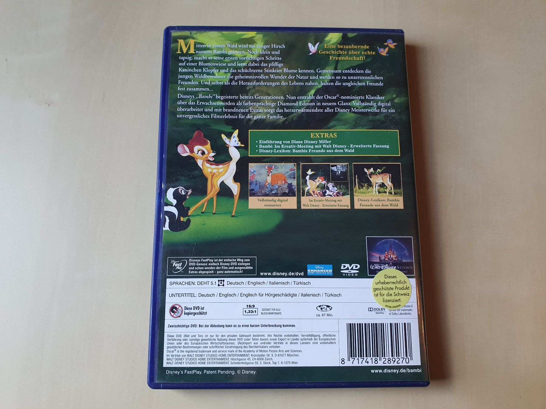 Tous les DVDs: Bambi – D'occasion à Stansstad par collectorsshop 1