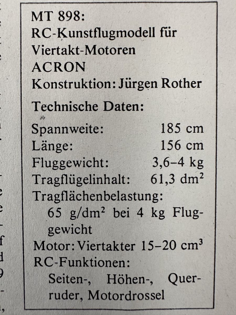 Modellismo RC: Acron Kunstflugmodell mit 30ccm RCGF Benzinmotor  – Usato da Jonschwil venduto da Sitag2017 3