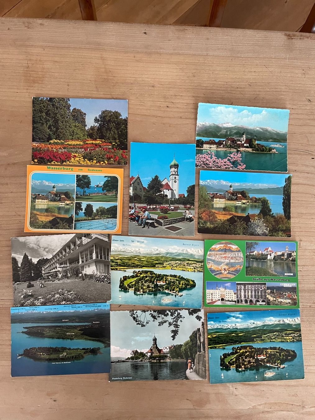 Cartoline postali: 11 Ansichtskarten Insel Mainau, Wasserburg am Bodensee... – Usato da Thal venduto da Danny82