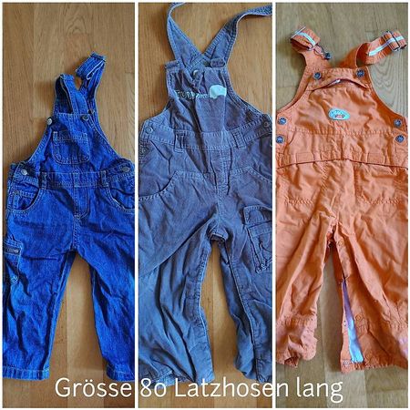Drei Latzhosen Grösse 80