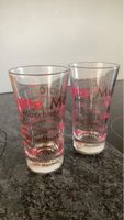 2 Latte Macchiato Gläser transparent bedruckt gebraucht