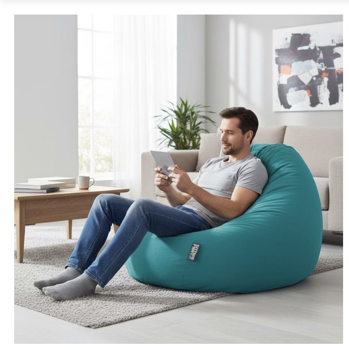 Cuscini: Sitting Point XL mint beanbag chair – Usato da Massagno venduto da lju_rnm7 3